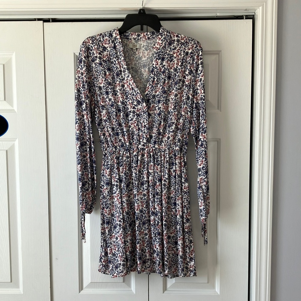 3/4 sleeve floral tunic